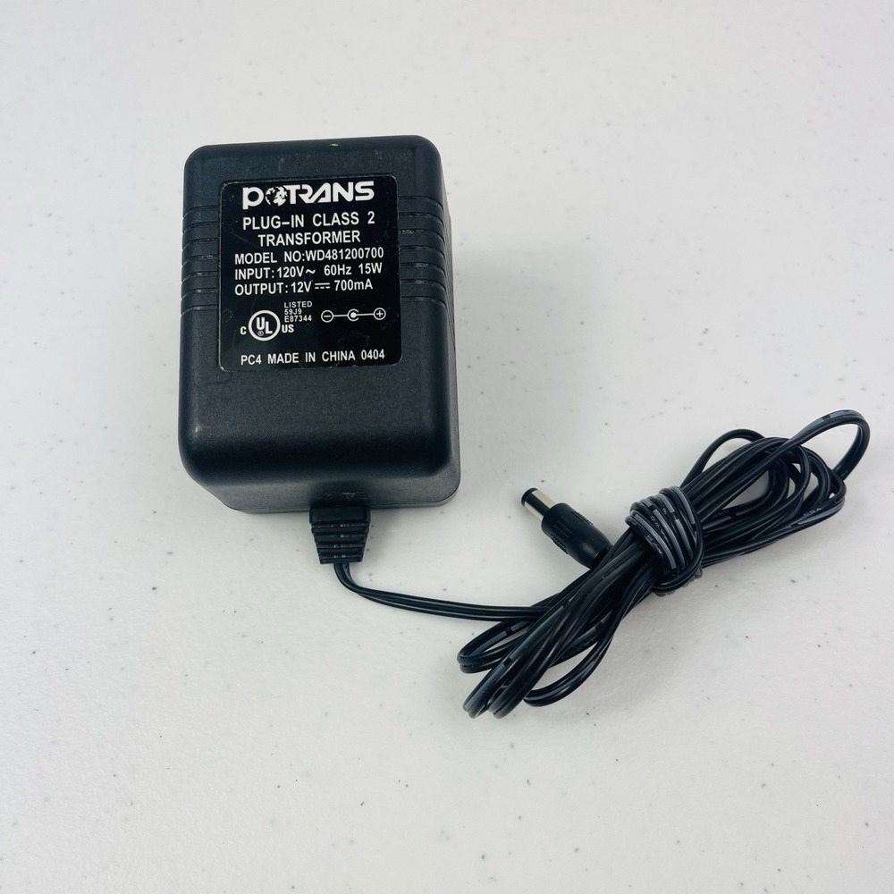 Potrans WD481200700 Plug In Class 2 Transformer AC DC Adapter 12V 1A